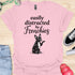 Easily distracted by frenchies - V15 - The Distracting Paw T-Shirt